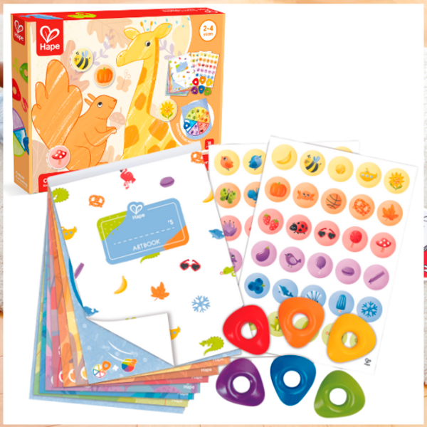 Креативный набор Hape Love Play. Learn Crayon Colouring E2004 Оранжевый Для детей, 3+ photo 2