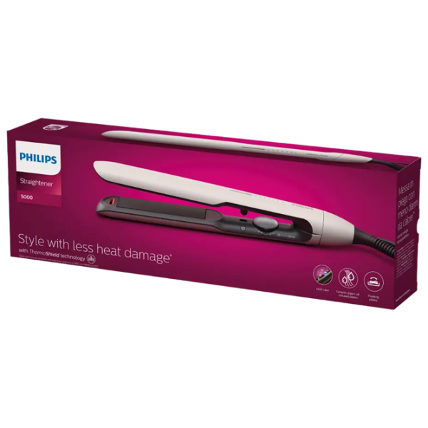 Placă de îndreptat părul Philips BHS515/00 White De ondulat / Ceramică / 230 °C photo 4