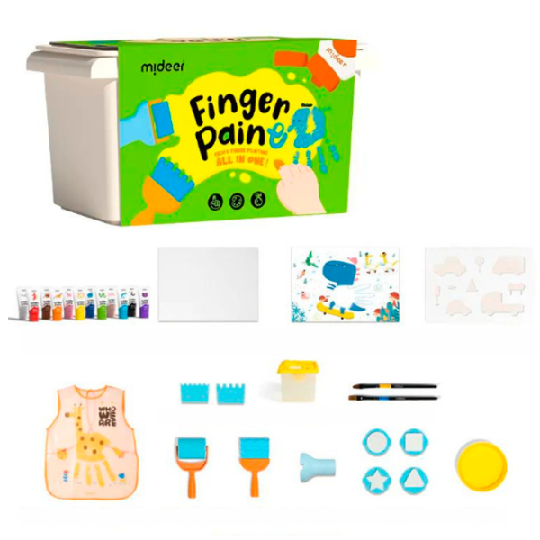 Креативный набор Mideer Finger Paint Набор для рисования пальчиками MD4219 Зеленый Для детей, 3+ photo 6