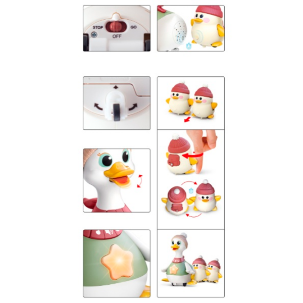 Интерактивная игрушка Hola Toys Duck Family HE9987 Белый Для детей, 6 месяцев  photo 6