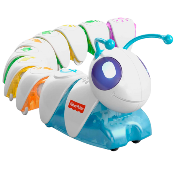 Jucărie interactivă Fisher Price Caterpillar Connect and Run K-DKT39 White Pentru copii, 3+ photo 3