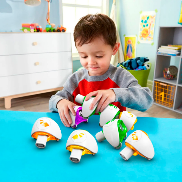 Jucărie interactivă Fisher Price Caterpillar Connect and Run K-DKT39 White Pentru copii, 3+ photo 11