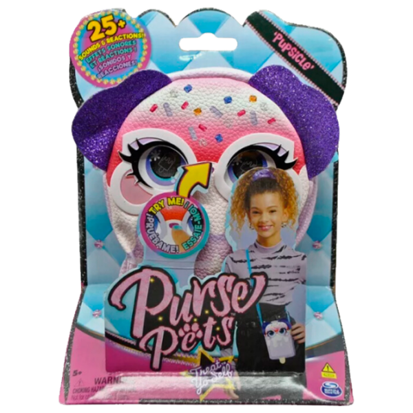 Интерактивная игрушка Spin Master Purse Pets Treats Puppy K-6065038 Розовый Для девочек, 5+ photo 1