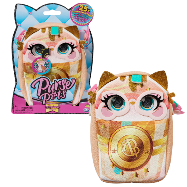 Jucărie interactivă Spin Master Purse Pets Treats Kitty K-6065039 Brown Pentru fetițe, 5+ photo 2