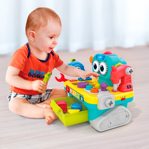 Интерактивная игрушка Hola Toys Robot workbench HE8975 Разноцветный Для детей, 12+ месяцев photo 4