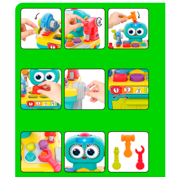 Интерактивная игрушка Hola Toys Robot workbench HE8975 Разноцветный Для детей, 12+ месяцев photo 8