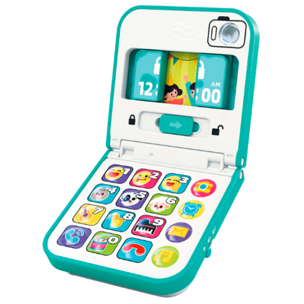 Jucărie interactivă Hola Toys Baby Phone Foldable & Slide HE8972 White Pentru copii, 12+ luni photo 3