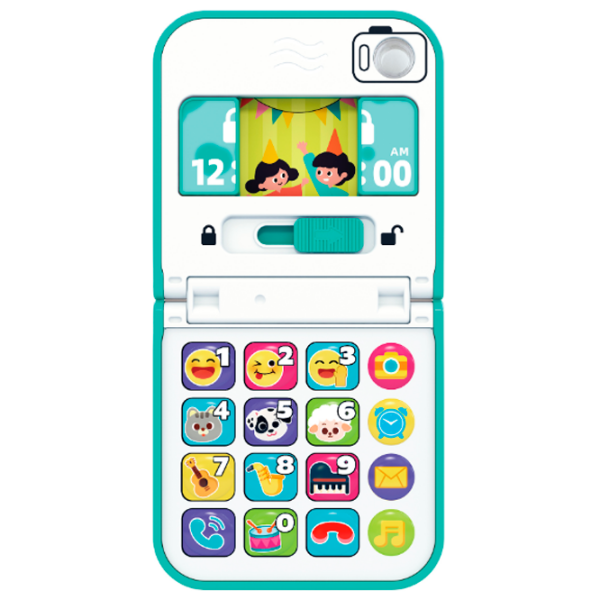 Jucărie interactivă Hola Toys Baby Phone Foldable & Slide HE8972 White Pentru copii, 12+ luni photo 4