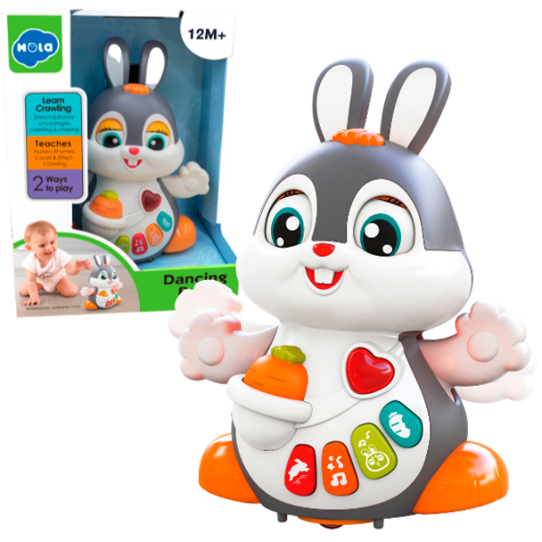 Интерактивная игрушка Hola Toys Dancing Bunny HE9991 Белый Для детей, 12+ месяцев photo 3