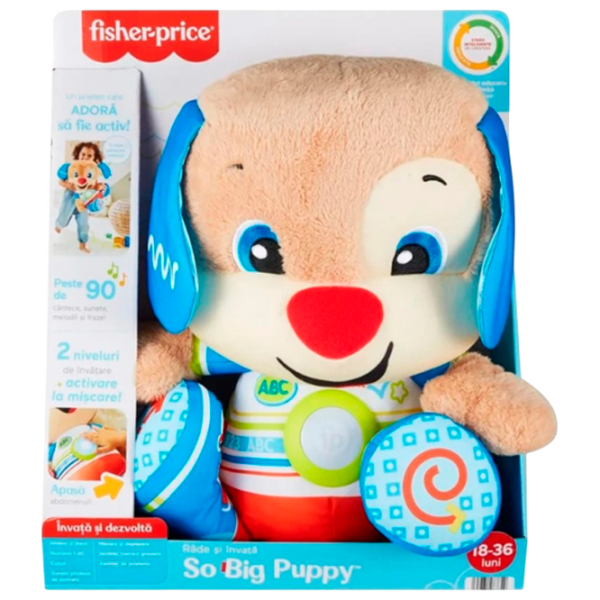 Jucărie interactivă Fisher Price Râde și Învață So Big Puppy HJF23 Multicolor Pentru copii, 18+ luni photo 1