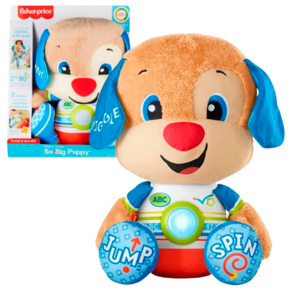 Jucărie interactivă Fisher Price Râde și Învață So Big Puppy HJF23 Multicolor Pentru copii, 18+ luni photo 2