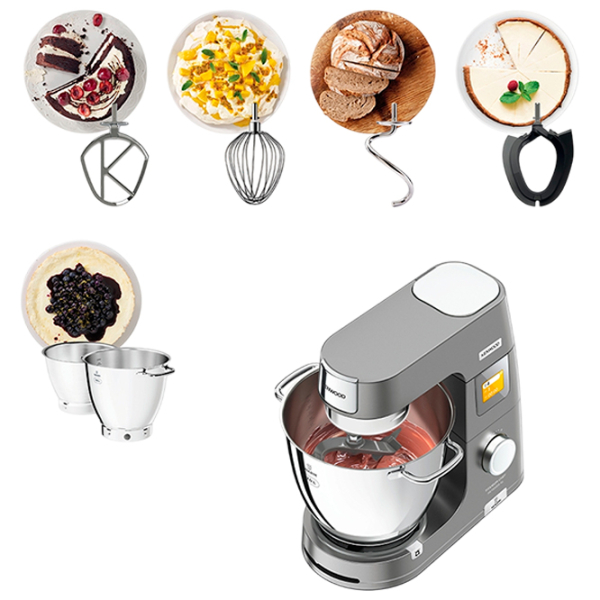 Кухонный комбайн Kenwood KWL 90.004 SI Серый 1400 Вт, Механическое, Количество скоростей: 6 photo 2