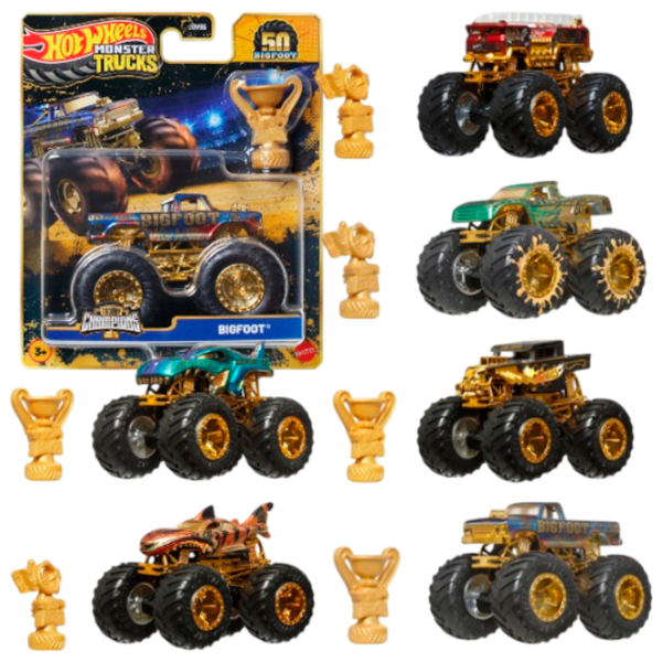 Комплект машин Hot Wheels Monster Trucks – BIGFOOT JDV96
Золотoй
Разноцветный  photo 1
