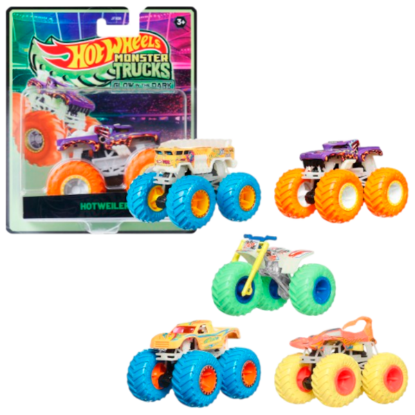 Set de mașini Hot Wheels Monster Trucks – Glow in the Dark JFX08
Gray
Multicolor  photo 1