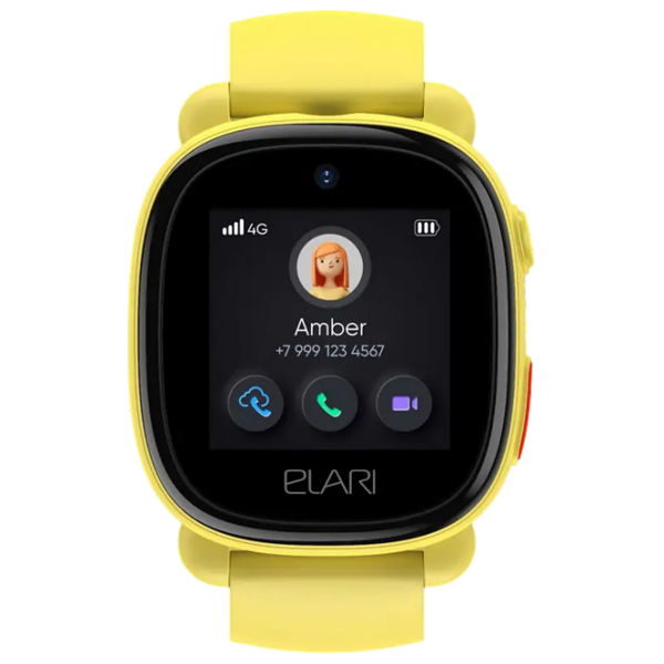Детские часы Elari KidPhone 4G Lite Желтый 1.3", 240 x 240 photo 2