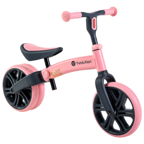 Беговел Yvolution Y Velo Junior 9" Розовый Черный Алюминий / Детский photo 1