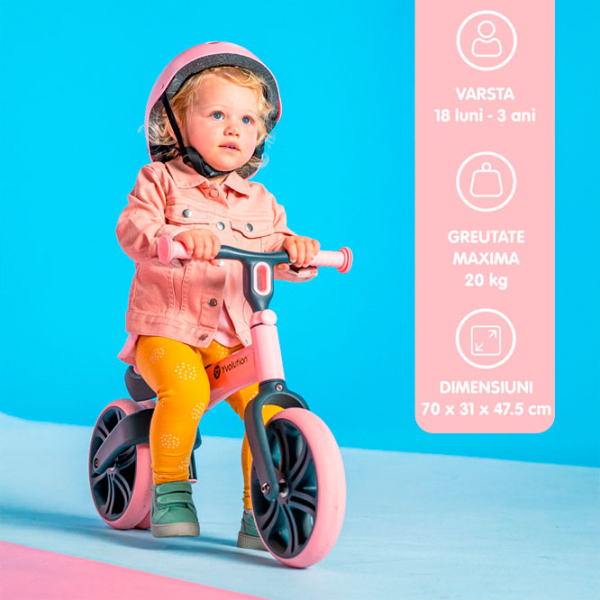 Беговел Yvolution Y Velo Junior 9" Розовый Черный Алюминий / Детский photo 5