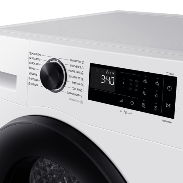 Mașină de uscat rufe Samsung DV90DG52A0AELE White 9 kg, C photo 9