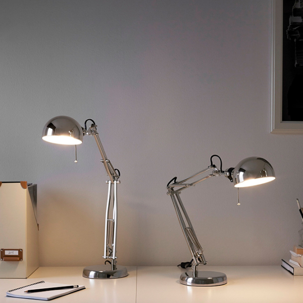 Lampă de masă Ikea Forsa Nichel Rețea photo 4