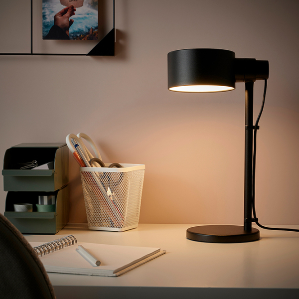 Lampă de masă Ikea Lovmanad Black Rețea photo 4