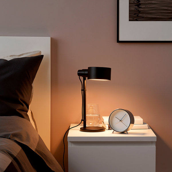 Lampă de masă Ikea Lovmanad Black Rețea photo 5