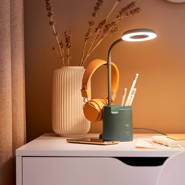 Lampă de masă Ikea Brunbage Turcoaz USB photo 7