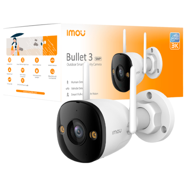 Cameră de supraveghere IMOU Bullet 3 5 MP White 1920 x 1080 / Fără fir photo 3
