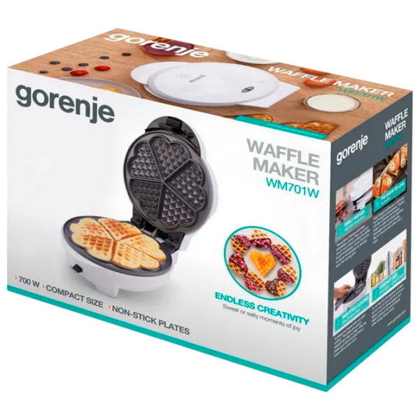 Aparat de vafe Gorenje WM701W White 700 W, Cantitatea de sandwich-uri:  photo 6