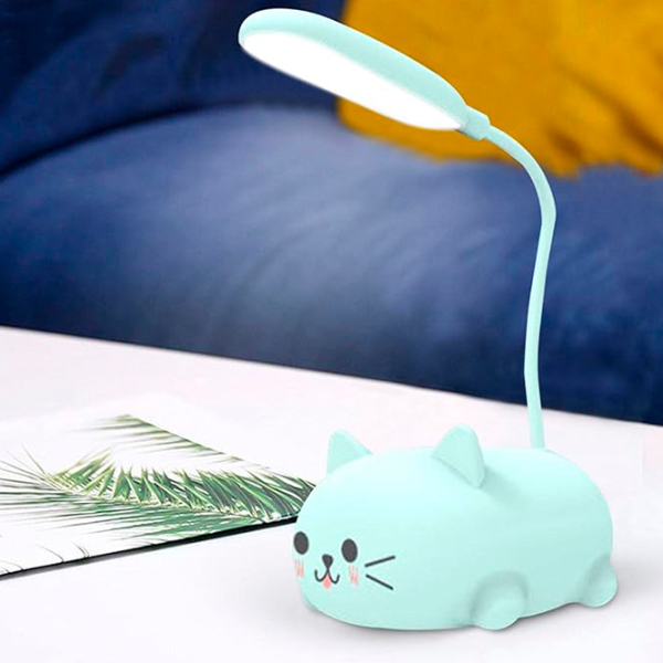 Lampă de masă ShopShop Cat Blue USB photo 4