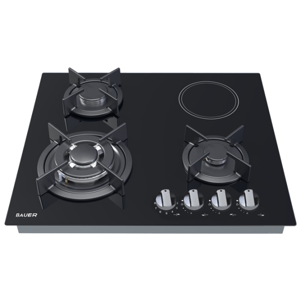 Plită încorporabilă combinată Bauer PRG 6041EG-A Black photo 2