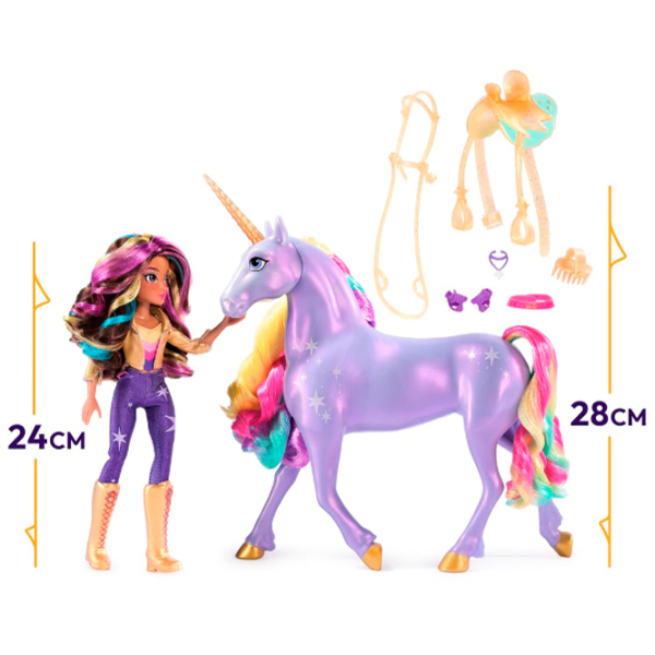 Figurine Spin Master Unicorn Academy Sophia și Unicornul 4+ / Violet photo 4