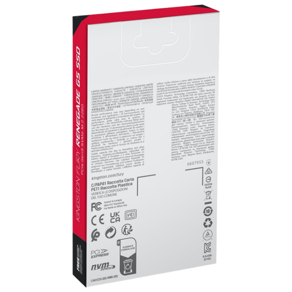 SSD Kingston Fury Renegade G5 M.2 NVMe 1 ТБ Скорость чтения: 14200 МБ/с,
Скорость записи: 11000 МБ/с photo 5