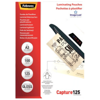 Film pentru laminator Fellowes ImageLast A3 125 Micron Gloss White A3, 