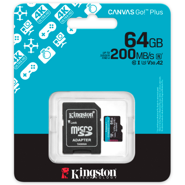MicroSD Kingston Canvas Go! Plus Gen 4 64 ГБ  photo 3