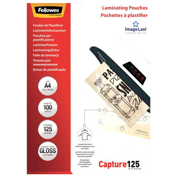 Film pentru laminator Fellowes ImageLast A4 125 Micron Gloss Transparent A4,  photo 1