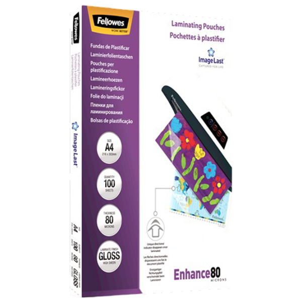 Пленка для ламинатора Fellowes ImageLast A4 80 Micron Gloss Прозрачный А4,  photo 2