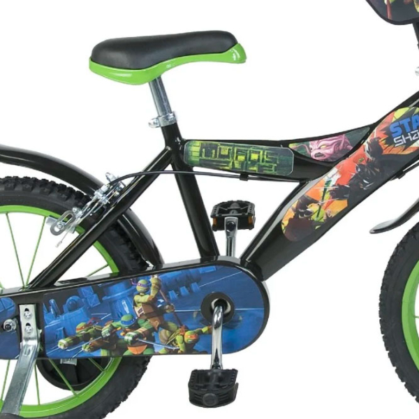 Bicicletă Dino Bikes Ninja 16" Black Green Oțel / Pentru copii photo 3