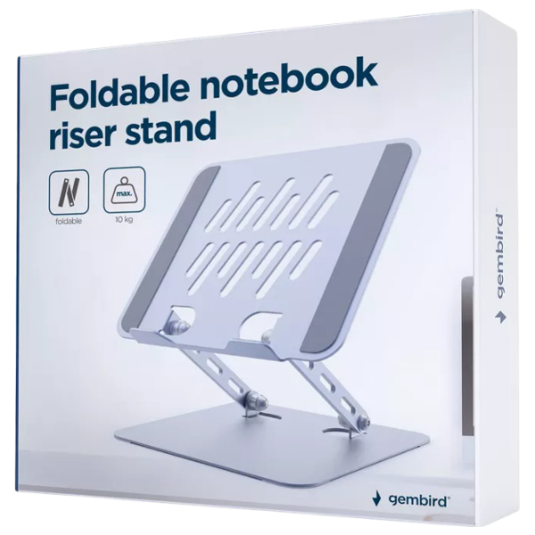 Suport pentru laptop Gembird NBS-D1-04 Silver Dimensiune ecran - 15.6" / Material carcasă - Aluminiu photo 4