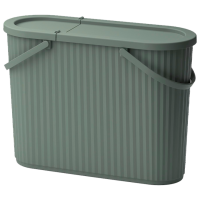 Coș de gunoi Ikea Dammang Grey Green Plastic, 48l