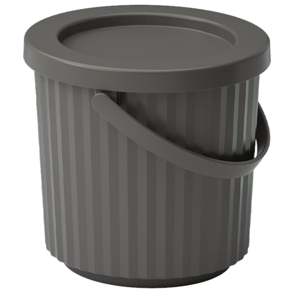 Coș de gunoi Ikea Dammang Dark Gray Plastic, 8l photo 1