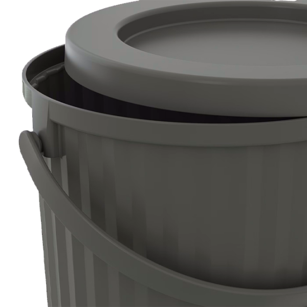 Coș de gunoi Ikea Dammang Dark Gray Plastic, 8l photo 2