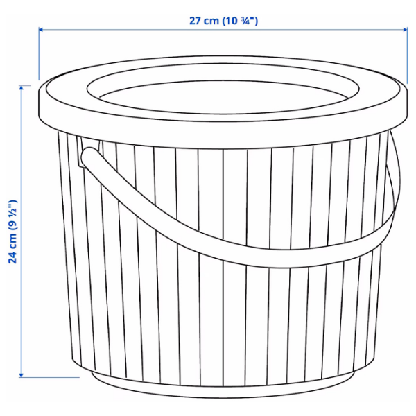 Coș de gunoi Ikea Dammang Dark Gray Plastic, 8l photo 9