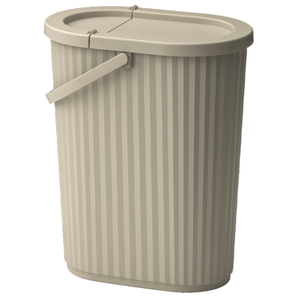 Coș de gunoi Ikea Dammang Gray Beige Plastic, 26l photo 1
