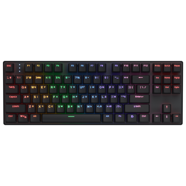 Tastatură Hator Icefall Mecha TKL Rainbow Wireless Black Gaming, Fără fir photo 1
