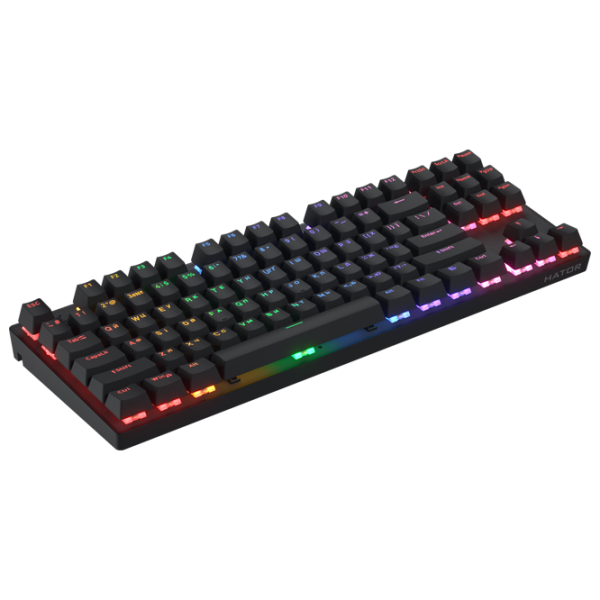 Tastatură Hator Icefall Mecha TKL Rainbow Wireless Black Gaming, Fără fir photo 3