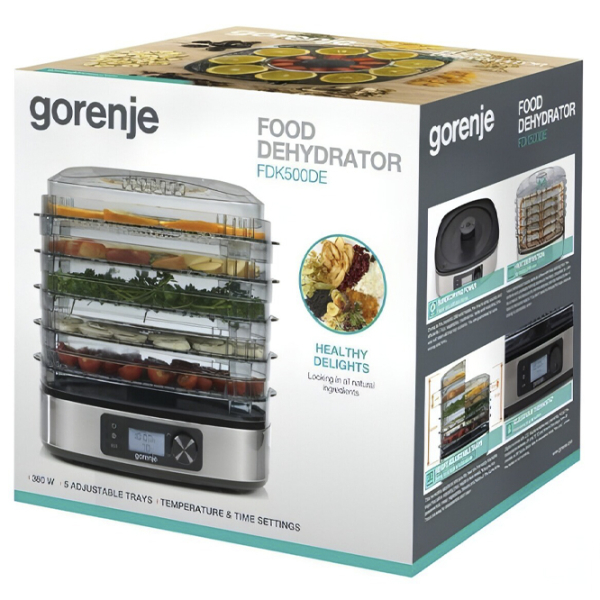Uscător de fructe și legume Gorenje FDK500DE Inox 380 W photo 3