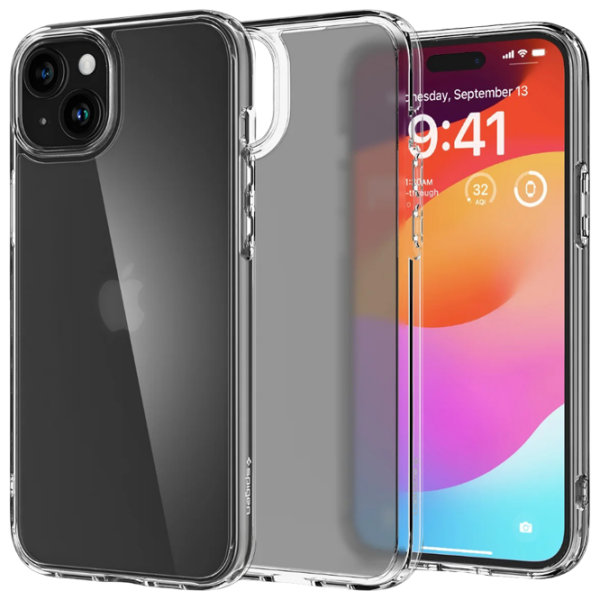 Husă pentru smartphone Apple iPhone 15 (Ultra Hybrid) Matte Transparent Spigen, TPU, Back photo 2