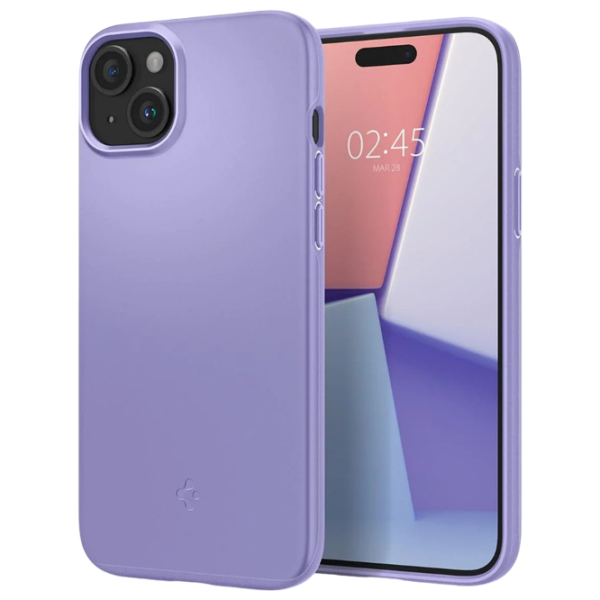 Husă pentru smartphone Apple iPhone 15 (Thin Fit) Iris Purple Spigen, TPU, Back photo 2