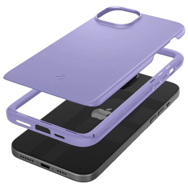 Husă pentru smartphone Apple iPhone 15 (Thin Fit) Iris Purple Spigen, TPU, Back photo 3