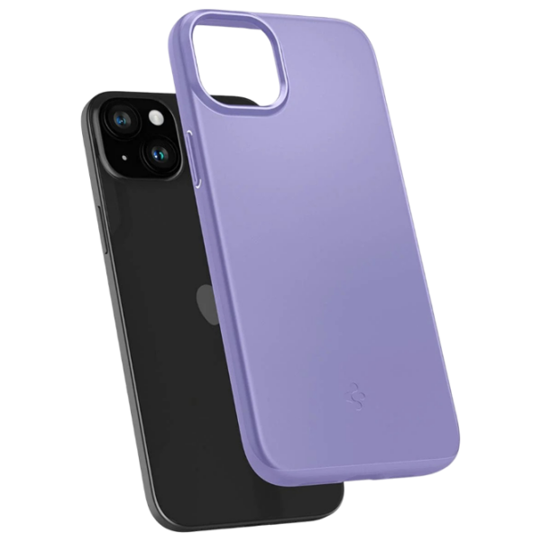 Husă pentru smartphone Apple iPhone 15 (Thin Fit) Iris Purple Spigen, TPU, Back photo 4